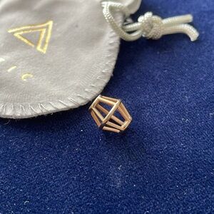 Attic gold 14k gold cage charm